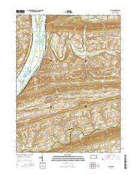 Pillow Pennsylvania Current topographic map, 1:24000 scale, 7.5 X 7.5 Minute, Year 2016