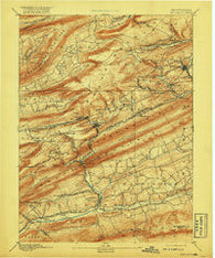 Pine Grove Pennsylvania Historical topographic map, 1:62500 scale, 15 X 15 Minute, Year 1892