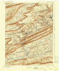 Pine Grove Pennsylvania Historical topographic map, 1:62500 scale, 15 X 15 Minute, Year 1892