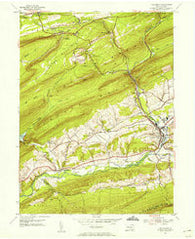 Pine Grove Pennsylvania Historical topographic map, 1:24000 scale, 7.5 X 7.5 Minute, Year 1954