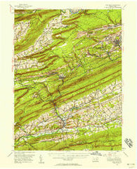 Pine Grove Pennsylvania Historical topographic map, 1:62500 scale, 15 X 15 Minute, Year 1955