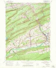 Pine Grove Pennsylvania Historical topographic map, 1:24000 scale, 7.5 X 7.5 Minute, Year 1954