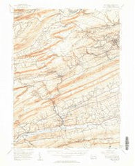 Pine Grove Pennsylvania Historical topographic map, 1:62500 scale, 15 X 15 Minute, Year 1955