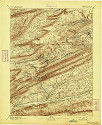 Pinegrove Pennsylvania Historical topographic map, 1:62500 scale, 15 X 15 Minute, Year 1892