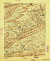 Pinegrove Pennsylvania Historical topographic map, 1:62500 scale, 15 X 15 Minute, Year 1892