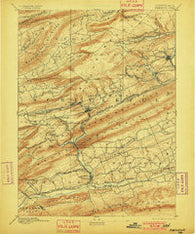 Pinegrove Pennsylvania Historical topographic map, 1:62500 scale, 15 X 15 Minute, Year 1892