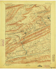 Pinegrove Pennsylvania Historical topographic map, 1:62500 scale, 15 X 15 Minute, Year 1892