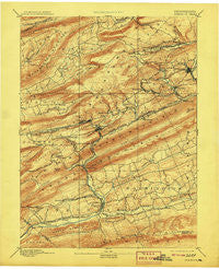 Pinegrove Pennsylvania Historical topographic map, 1:62500 scale, 15 X 15 Minute, Year 1892
