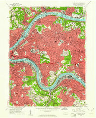 Pittsburgh East Pennsylvania Historical topographic map, 1:24000 scale, 7.5 X 7.5 Minute, Year 1960