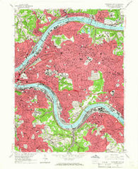Pittsburgh East Pennsylvania Historical topographic map, 1:24000 scale, 7.5 X 7.5 Minute, Year 1960