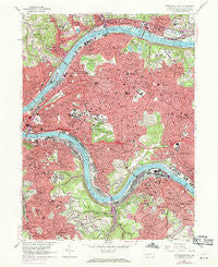 Pittsburgh East Pennsylvania Historical topographic map, 1:24000 scale, 7.5 X 7.5 Minute, Year 1960