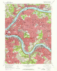 Pittsburgh East Pennsylvania Historical topographic map, 1:24000 scale, 7.5 X 7.5 Minute, Year 1960