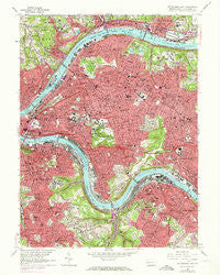 Pittsburgh East Pennsylvania Historical topographic map, 1:24000 scale, 7.5 X 7.5 Minute, Year 1960