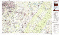 Pittsburgh East Pennsylvania Historical topographic map, 1:100000 scale, 30 X 60 Minute, Year 1986