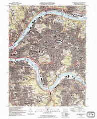 Pittsburgh East Pennsylvania Historical topographic map, 1:24000 scale, 7.5 X 7.5 Minute, Year 1993
