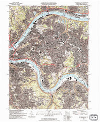 Pittsburgh East Pennsylvania Historical topographic map, 1:24000 scale, 7.5 X 7.5 Minute, Year 1993