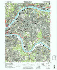 Pittsburgh East Pennsylvania Historical topographic map, 1:24000 scale, 7.5 X 7.5 Minute, Year 1993