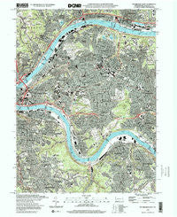 Pittsburgh East Pennsylvania Historical topographic map, 1:24000 scale, 7.5 X 7.5 Minute, Year 1997