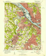 Pittsburgh West Pennsylvania Historical topographic map, 1:24000 scale, 7.5 X 7.5 Minute, Year 1948