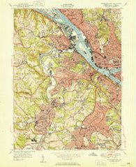 Pittsburgh West Pennsylvania Historical topographic map, 1:24000 scale, 7.5 X 7.5 Minute, Year 1951