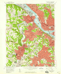 Pittsburgh West Pennsylvania Historical topographic map, 1:24000 scale, 7.5 X 7.5 Minute, Year 1956