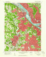 Pittsburgh West Pennsylvania Historical topographic map, 1:24000 scale, 7.5 X 7.5 Minute, Year 1960