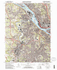 Pittsburgh West Pennsylvania Historical topographic map, 1:24000 scale, 7.5 X 7.5 Minute, Year 1993