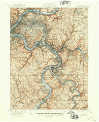 Pittsburgh Pennsylvania Historical topographic map, 1:62500 scale, 15 X 15 Minute, Year 1907