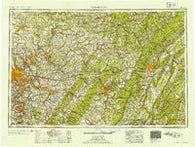 Pittsburgh Pennsylvania Historical topographic map, 1:250000 scale, 1 X 2 Degree, Year 1954