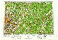 Pittsburgh Pennsylvania Historical topographic map, 1:250000 scale, 1 X 2 Degree, Year 1964