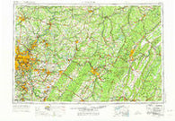 Pittsburgh Pennsylvania Historical topographic map, 1:250000 scale, 1 X 2 Degree, Year 1958