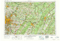 Pittsburgh Pennsylvania Historical topographic map, 1:250000 scale, 1 X 2 Degree, Year 1958