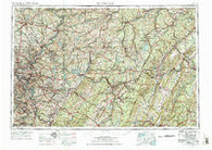 Pittsburgh Pennsylvania Historical topographic map, 1:250000 scale, 1 X 2 Degree, Year 1958