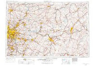 Pittsburgh Pennsylvania Historical topographic map, 1:250000 scale, 1 X 2 Degree, Year 1958