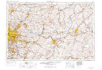 Pittsburgh Pennsylvania Historical topographic map, 1:250000 scale, 1 X 2 Degree, Year 1958