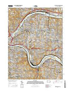 Pittsburgh East Pennsylvania Current topographic map, 1:24000 scale, 7.5 X 7.5 Minute, Year 2016