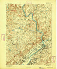 Pittston Pennsylvania Historical topographic map, 1:62500 scale, 15 X 15 Minute, Year 1893