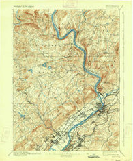 Pittston Pennsylvania Historical topographic map, 1:62500 scale, 15 X 15 Minute, Year 1893