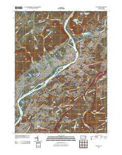 Pittston Pennsylvania Historical topographic map, 1:24000 scale, 7.5 X 7.5 Minute, Year 2010