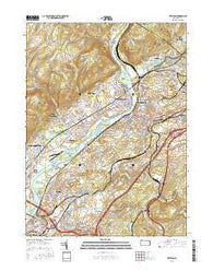 Pittston Pennsylvania Current topographic map, 1:24000 scale, 7.5 X 7.5 Minute, Year 2016