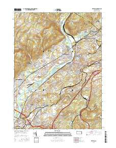 Pittston Pennsylvania Current topographic map, 1:24000 scale, 7.5 X 7.5 Minute, Year 2016
