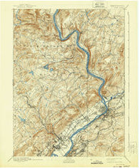 Pittston Pennsylvania Historical topographic map, 1:62500 scale, 15 X 15 Minute, Year 1893