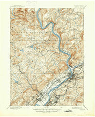 Pittston Pennsylvania Historical topographic map, 1:62500 scale, 15 X 15 Minute, Year 1893