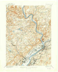 Pittston Pennsylvania Historical topographic map, 1:62500 scale, 15 X 15 Minute, Year 1893