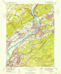 Pittston Pennsylvania Historical topographic map, 1:24000 scale, 7.5 X 7.5 Minute, Year 1949