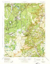 Pocono Pennsylvania Historical topographic map, 1:62500 scale, 15 X 15 Minute, Year 1943