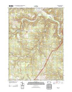 Polk Pennsylvania Historical topographic map, 1:24000 scale, 7.5 X 7.5 Minute, Year 2013