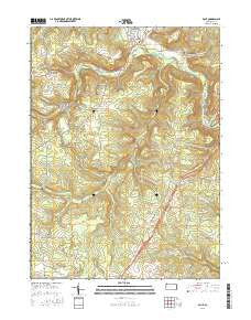 Polk Pennsylvania Current topographic map, 1:24000 scale, 7.5 X 7.5 Minute, Year 2016