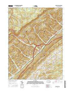 Port Matilda Pennsylvania Current topographic map, 1:24000 scale, 7.5 X 7.5 Minute, Year 2016