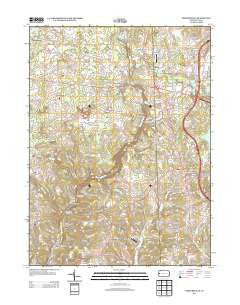 Portersville Pennsylvania Historical topographic map, 1:24000 scale, 7.5 X 7.5 Minute, Year 2013